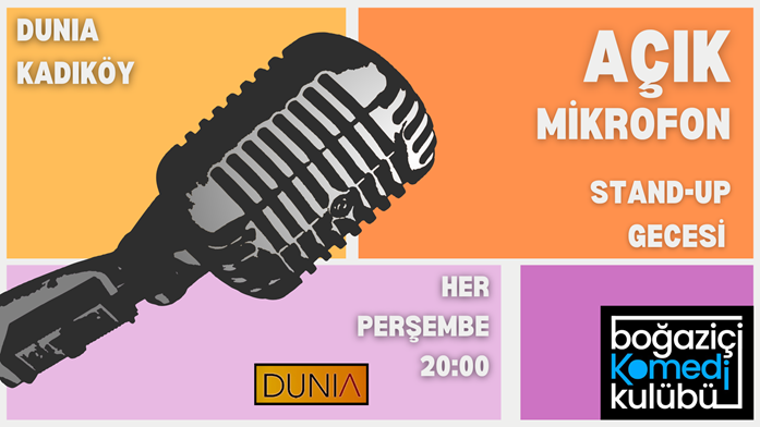 Kadıköy Açık Mikrofon Standup Gecesi - Boğaziçi Komedi Kulübü afişi