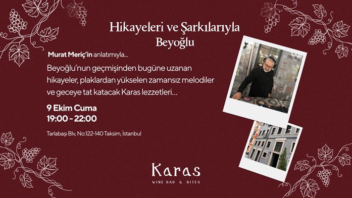 Murat Meriç ile Şarkılarıyla Beyoğlu afişi
